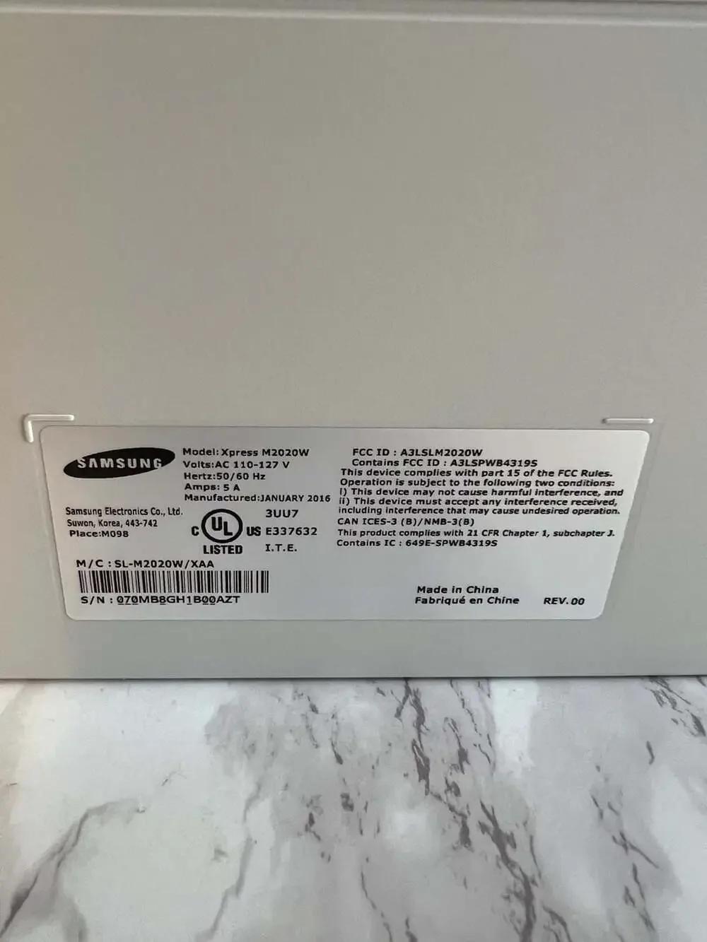Samsung Xpress M2020W Wireless Monochrome Laser Printer